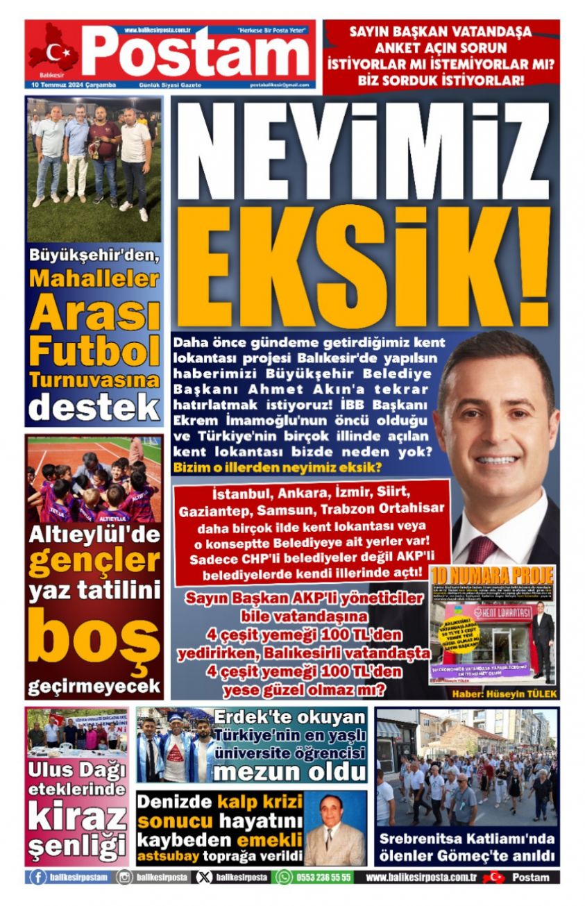 NEYİMİZ EKSİK