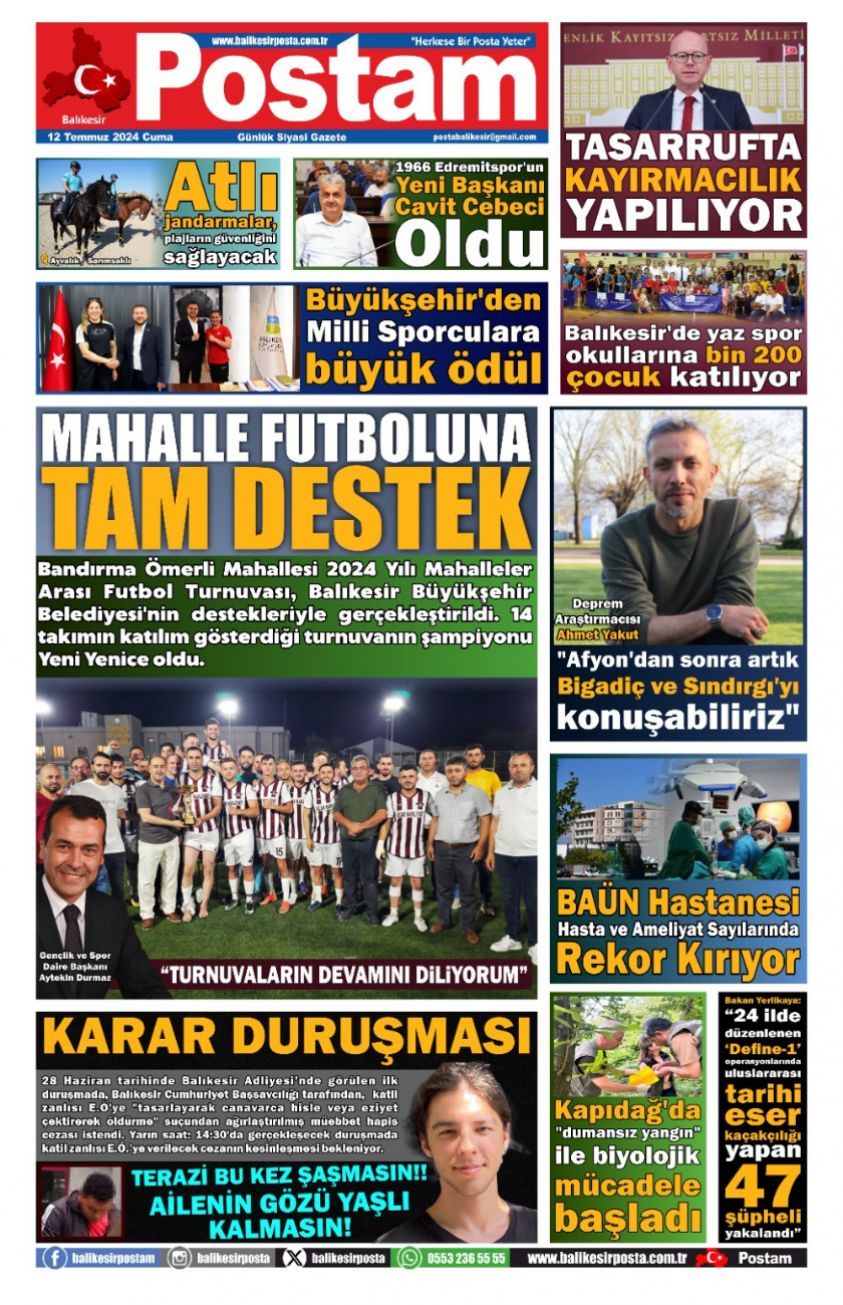 MAHALLE FUTBOLUNA TAM DESTEK