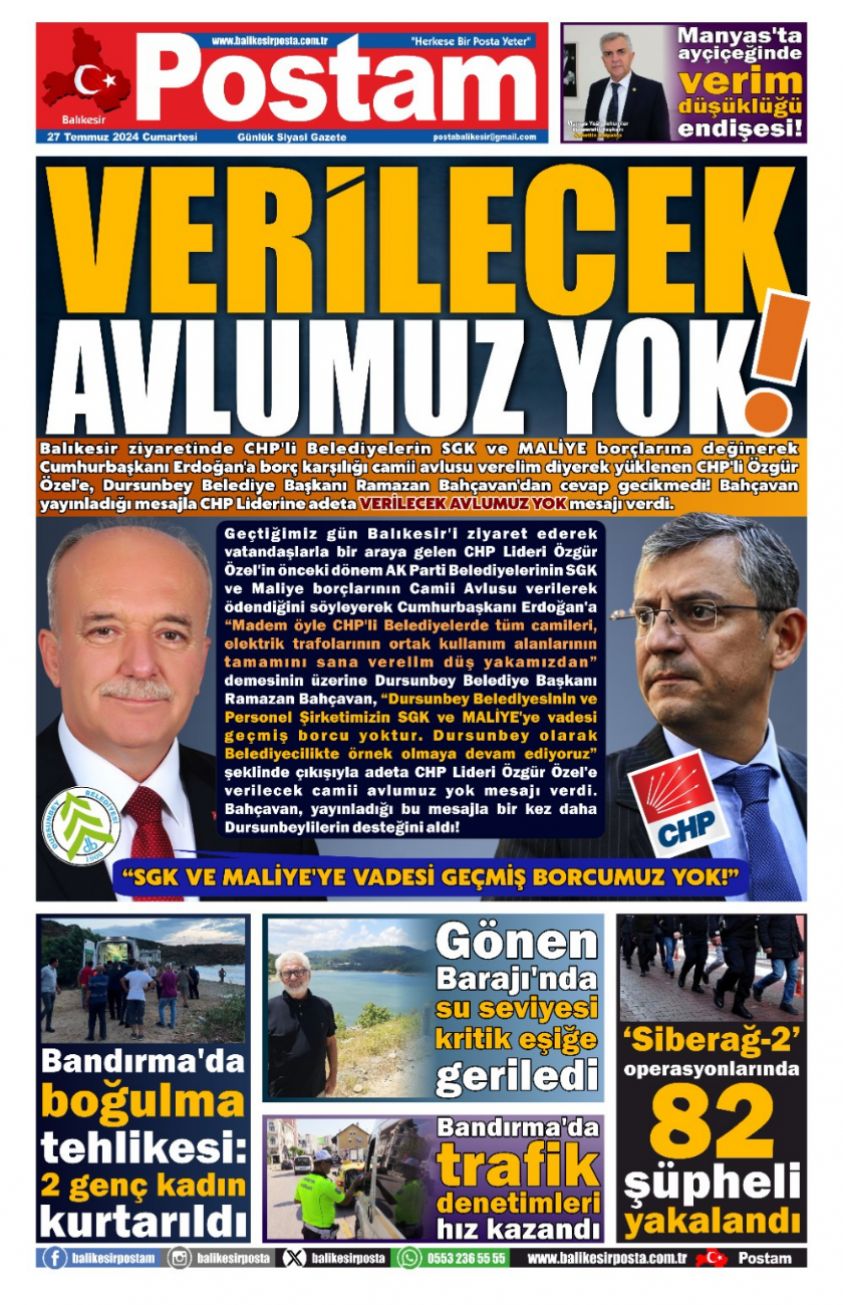 VERİLECEK AVLUMUZ YOK