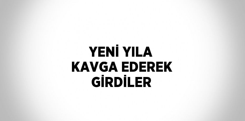 YENİ YILA KAVGA EDEREK GİRDİLER