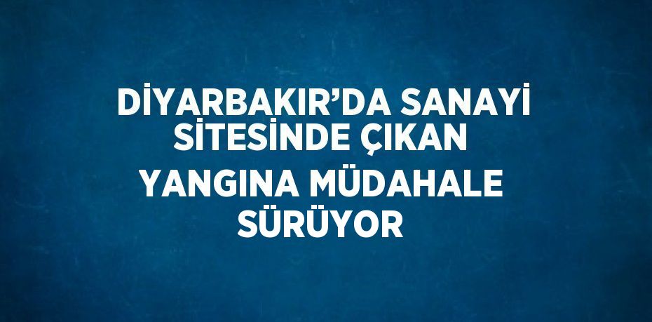 DİYARBAKIR’DA SANAYİ SİTESİNDE ÇIKAN YANGINA MÜDAHALE SÜRÜYOR