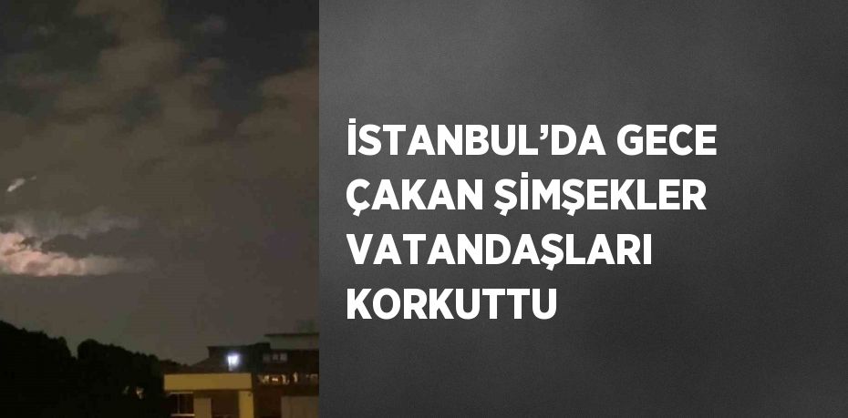 İSTANBUL’DA GECE ÇAKAN ŞİMŞEKLER VATANDAŞLARI KORKUTTU