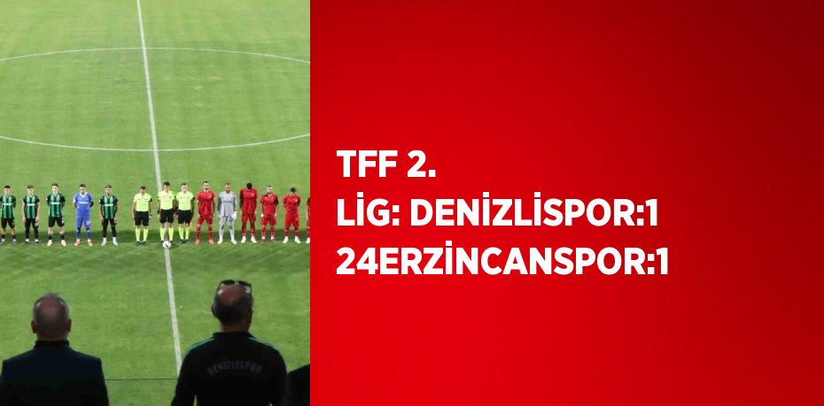 TFF 2. LİG: DENİZLİSPOR:1 24ERZİNCANSPOR:1