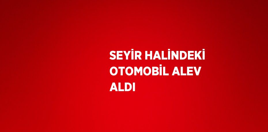 SEYİR HALİNDEKİ OTOMOBİL ALEV ALDI