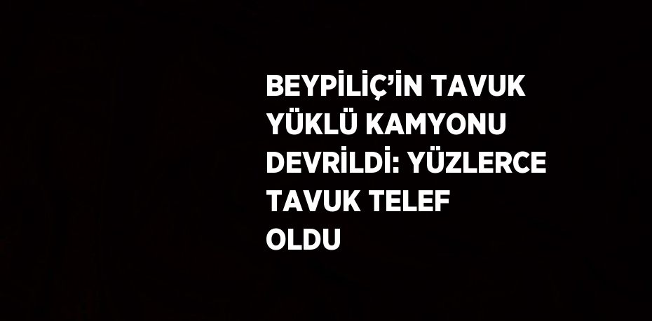 BEYPİLİÇ’İN TAVUK YÜKLÜ KAMYONU DEVRİLDİ: YÜZLERCE TAVUK TELEF OLDU