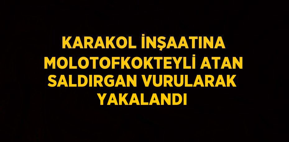 KARAKOL İNŞAATINA MOLOTOFKOKTEYLİ ATAN SALDIRGAN VURULARAK YAKALANDI