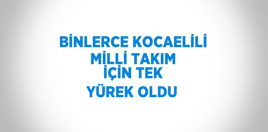 BİNLERCE KOCAELİLİ MİLLİ TAKIM İÇİN TEK YÜREK OLDU