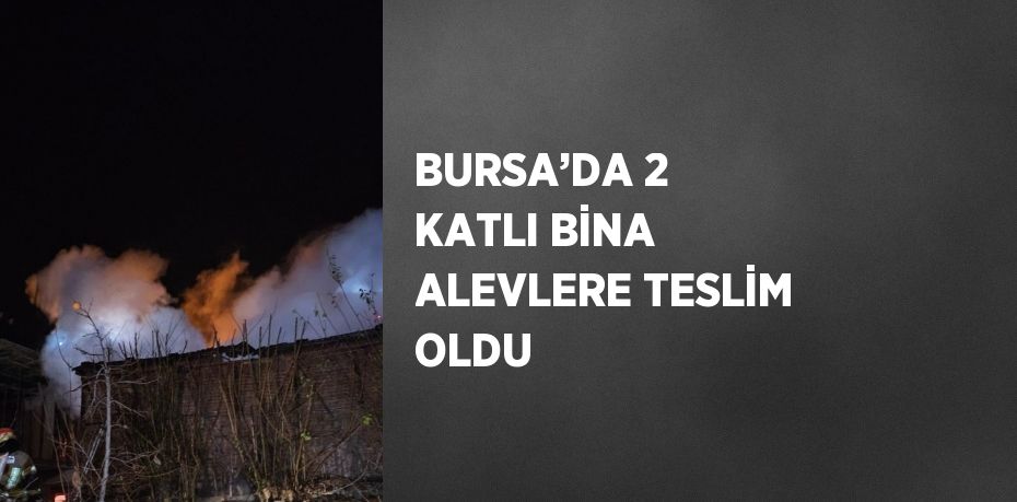 BURSA’DA 2 KATLI BİNA ALEVLERE TESLİM OLDU