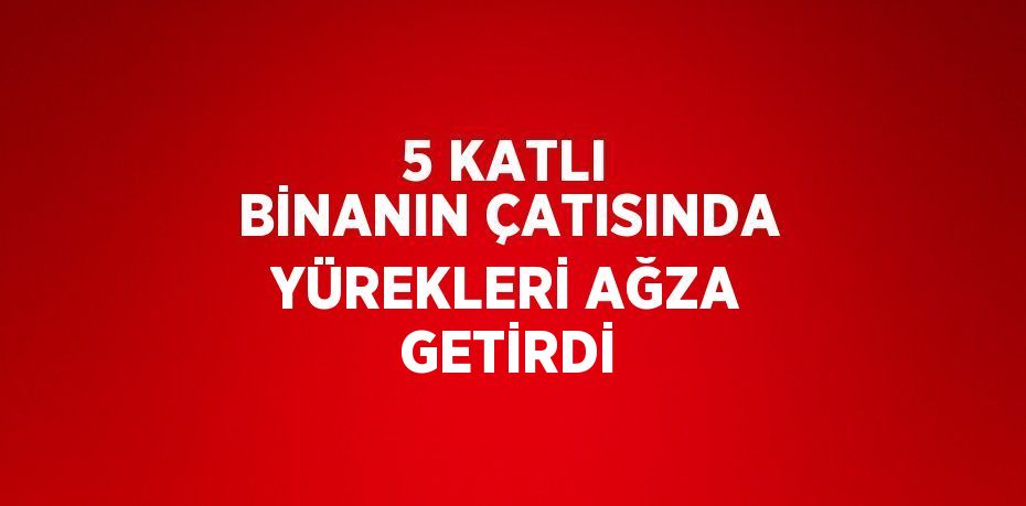 5 KATLI BİNANIN ÇATISINDA YÜREKLERİ AĞZA GETİRDİ