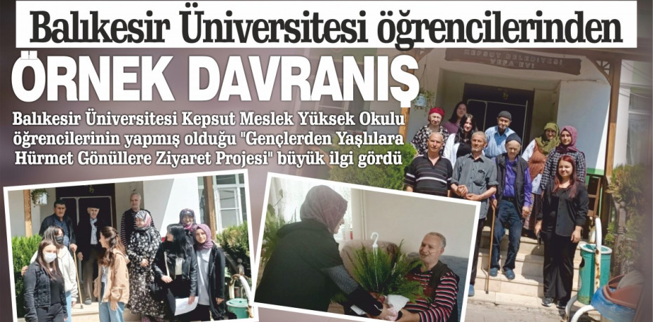 Balıkesir Üniversitesi öğrencilerinden örnek davranış