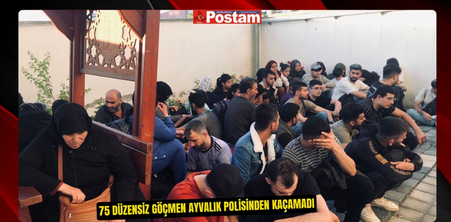 75 düzensiz göçmen Ayvalık polisinden kaçamadı