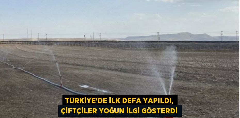 TÜRKİYE'DE İLK DEFA YAPILDI, ÇİFTÇİLER YOĞUN İLGİ GÖSTERDİ