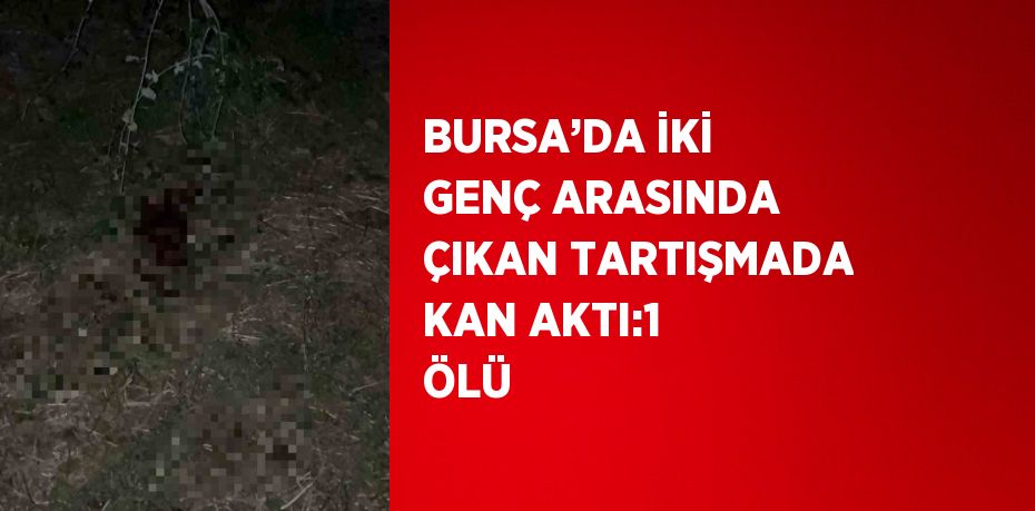 BURSA’DA İKİ GENÇ ARASINDA ÇIKAN TARTIŞMADA KAN AKTI:1 ÖLÜ