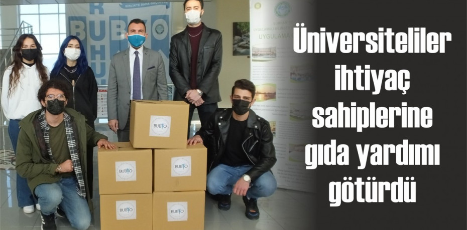 Üniversiteliler ihtiyaç sahiplerine gıda yardımı götürdü