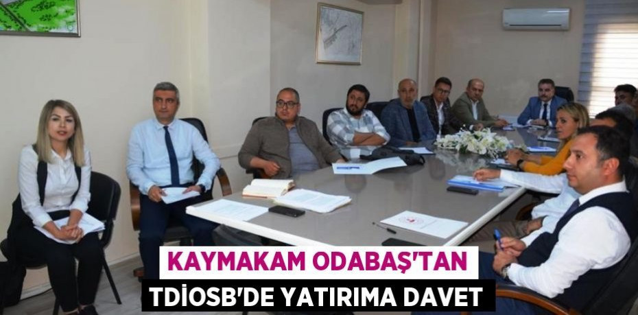 KAYMAKAM ODABAŞ’TAN TDİOSB’DE YATIRIMA DAVET