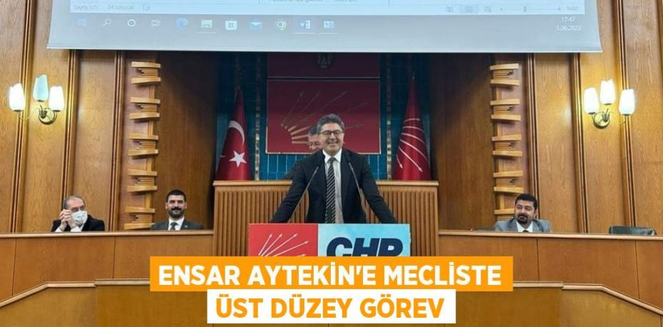 ENSAR AYTEKİN’E MECLİSTE ÜST DÜZEY GÖREV