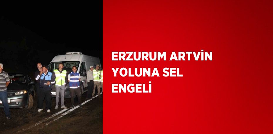 ERZURUM ARTVİN YOLUNA SEL ENGELİ