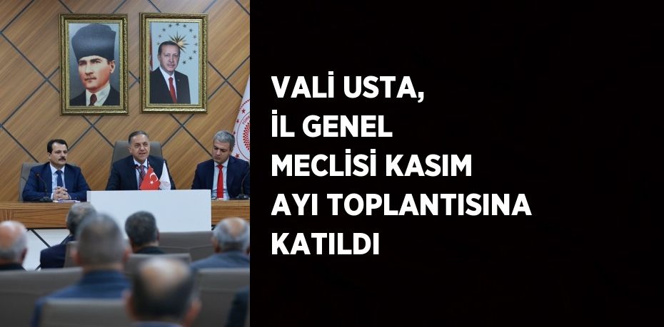 VALİ USTA, İL GENEL MECLİSİ KASIM AYI TOPLANTISINA KATILDI