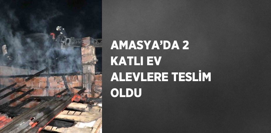 AMASYA’DA 2 KATLI EV ALEVLERE TESLİM OLDU