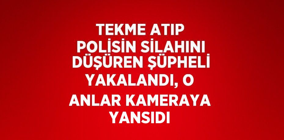 TEKME ATIP POLİSİN SİLAHINI DÜŞÜREN ŞÜPHELİ YAKALANDI, O ANLAR KAMERAYA YANSIDI