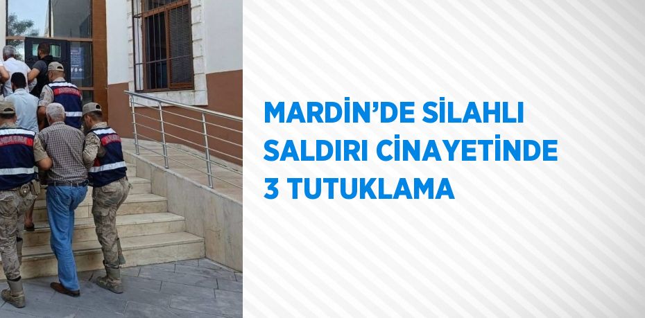 MARDİN’DE SİLAHLI SALDIRI CİNAYETİNDE 3 TUTUKLAMA