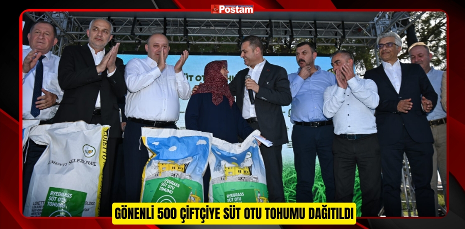 GÖNENLİ 500 ÇİFTÇİYE SÜT OTU TOHUMU DAĞITILDI