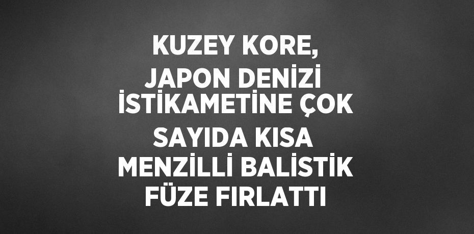 KUZEY KORE, JAPON DENİZİ İSTİKAMETİNE ÇOK SAYIDA KISA MENZİLLİ BALİSTİK FÜZE FIRLATTI