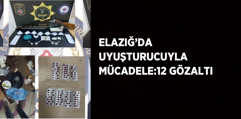 ELAZIĞ’DA UYUŞTURUCUYLA MÜCADELE:12 GÖZALTI