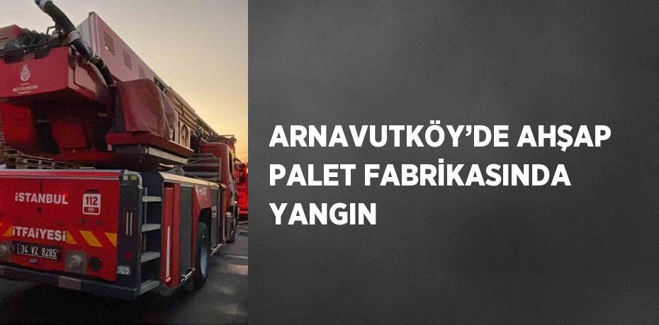 ARNAVUTKÖY’DE AHŞAP PALET FABRİKASINDA YANGIN