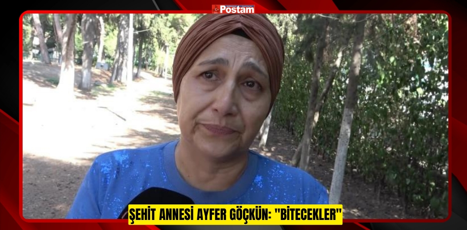 Şehit annesi Ayfer Göçkün: "Bitecekler"