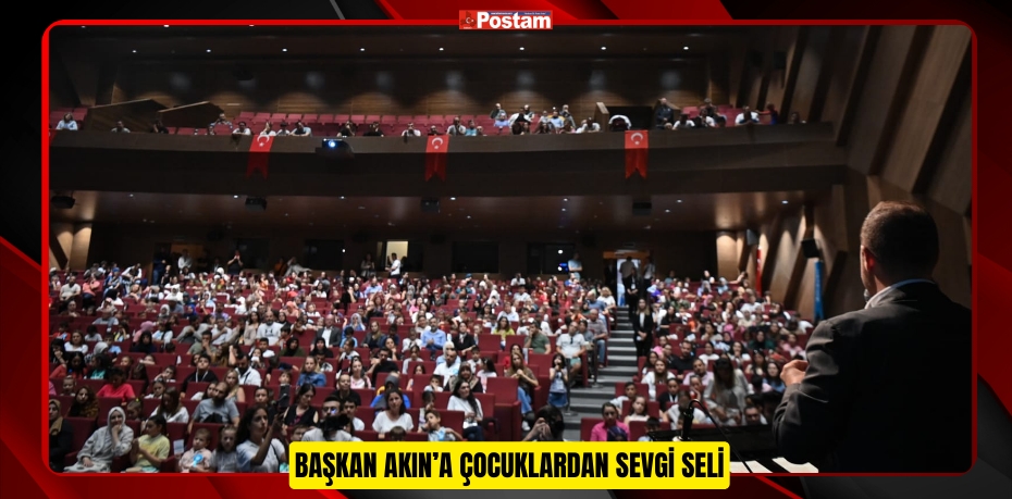 Başkan Akın’a çocuklardan sevgi seli