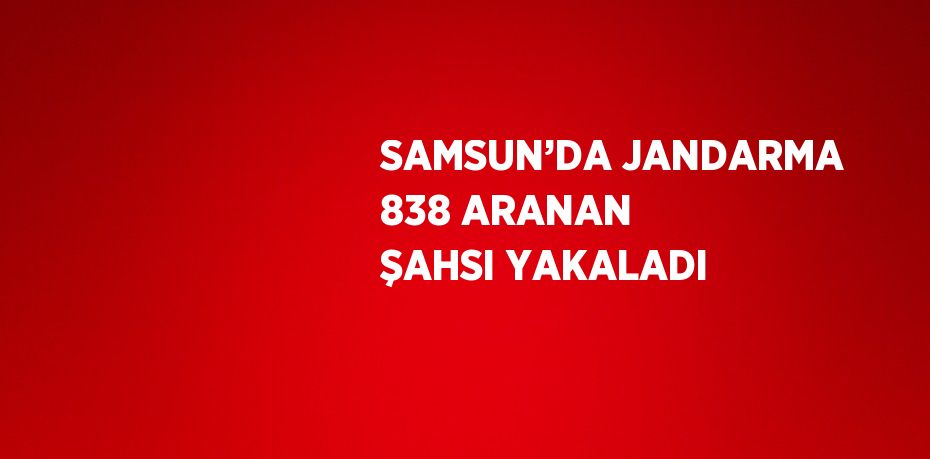 SAMSUN’DA JANDARMA 838 ARANAN ŞAHSI YAKALADI