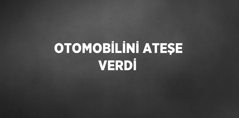 OTOMOBİLİNİ ATEŞE VERDİ