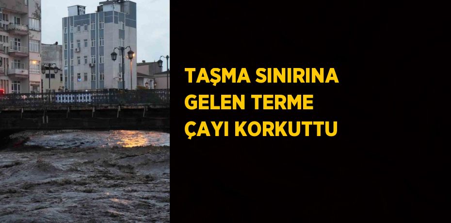 TAŞMA SINIRINA GELEN TERME ÇAYI KORKUTTU