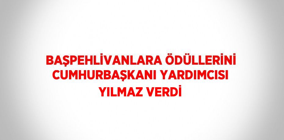 BAŞPEHLİVANLARA ÖDÜLLERİNİ CUMHURBAŞKANI YARDIMCISI YILMAZ VERDİ