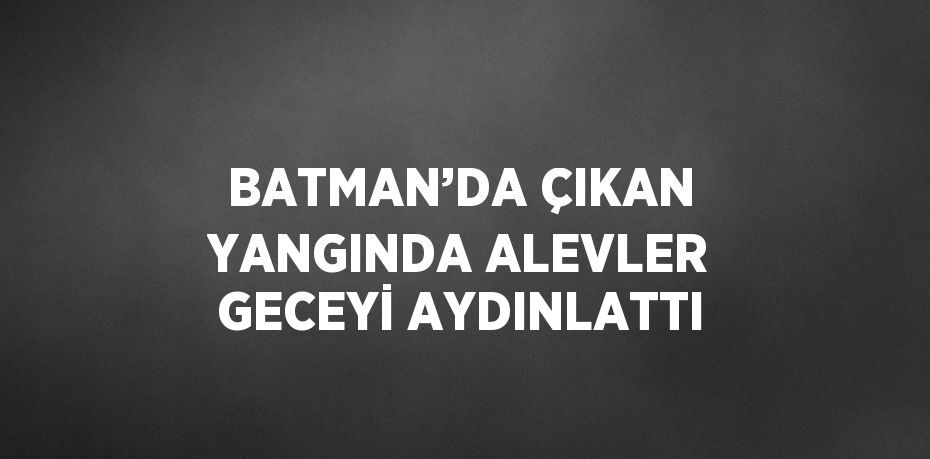 BATMAN’DA ÇIKAN YANGINDA ALEVLER GECEYİ AYDINLATTI