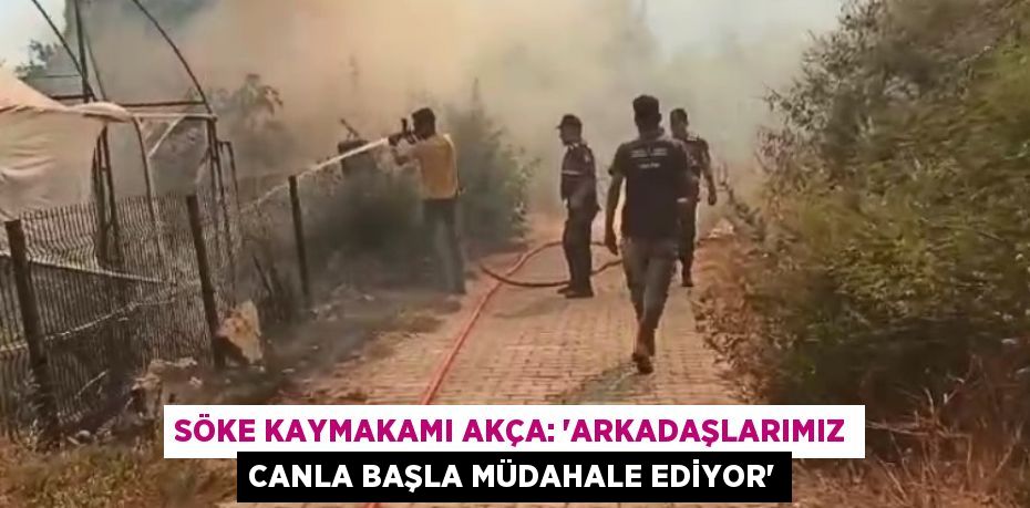 SÖKE KAYMAKAMI AKÇA: 'ARKADAŞLARIMIZ CANLA BAŞLA MÜDAHALE EDİYOR'