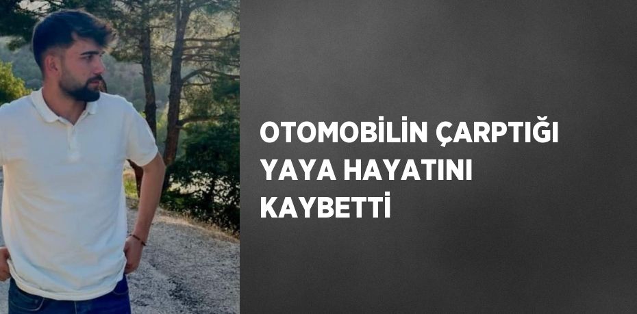 OTOMOBİLİN ÇARPTIĞI YAYA HAYATINI KAYBETTİ