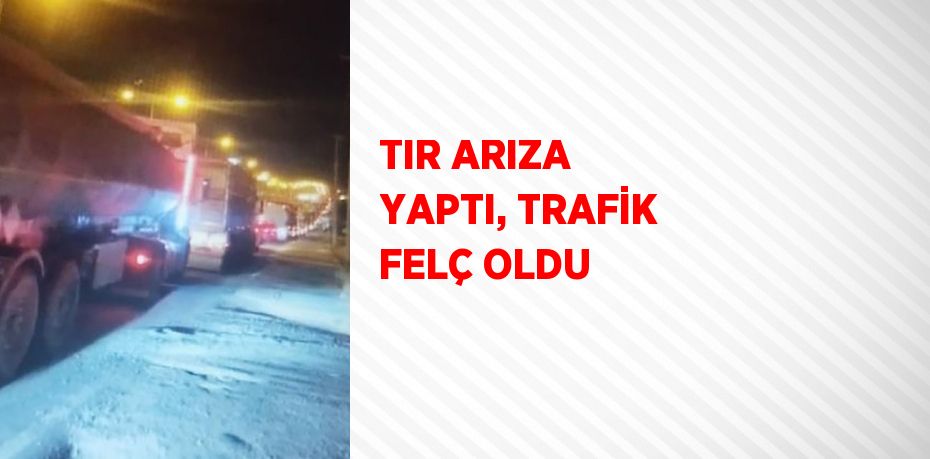 TIR ARIZA YAPTI, TRAFİK FELÇ OLDU