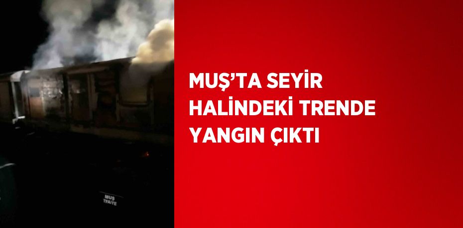 MUŞ’TA SEYİR HALİNDEKİ TRENDE YANGIN ÇIKTI