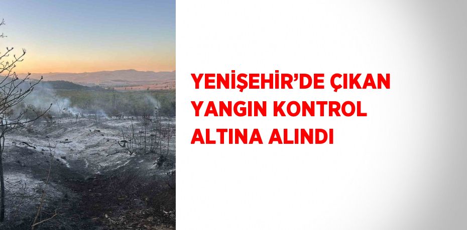 YENİŞEHİR’DE ÇIKAN YANGIN KONTROL ALTINA ALINDI