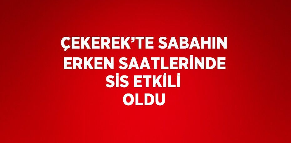 ÇEKEREK’TE SABAHIN ERKEN SAATLERİNDE SİS ETKİLİ OLDU