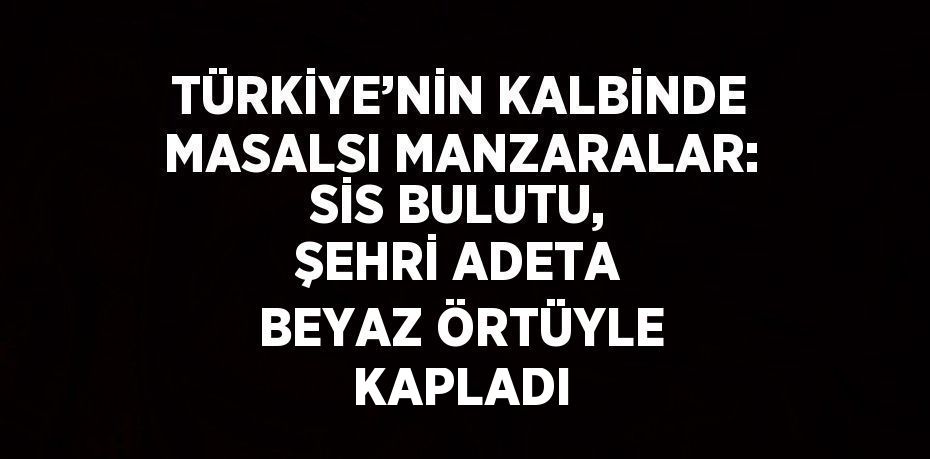 TÜRKİYE’NİN KALBİNDE MASALSI MANZARALAR: SİS BULUTU, ŞEHRİ ADETA BEYAZ ÖRTÜYLE KAPLADI