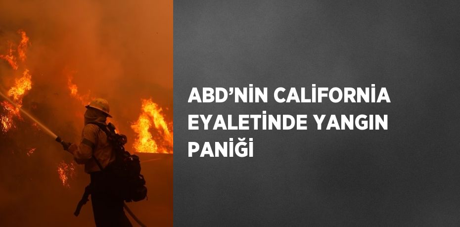 ABD’NİN CALİFORNİA EYALETİNDE YANGIN PANİĞİ