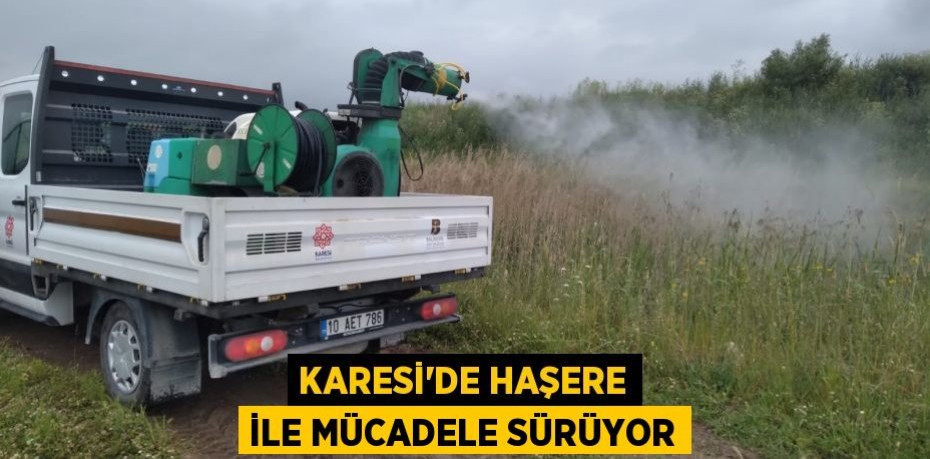 KARESİ’DE HAŞERE İLE MÜCADELE SÜRÜYOR