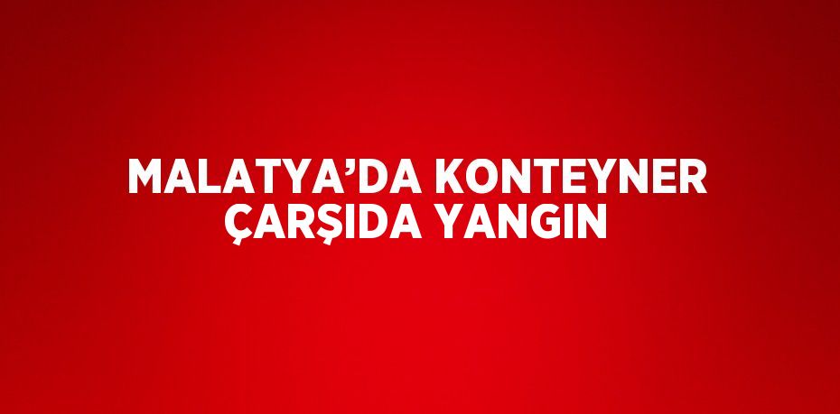 MALATYA’DA KONTEYNER ÇARŞIDA YANGIN