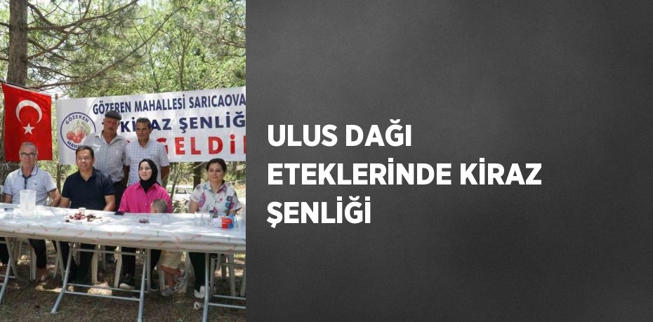 ULUS DAĞI ETEKLERİNDE KİRAZ ŞENLİĞİ