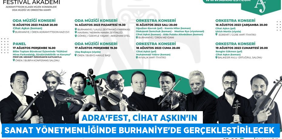 ADRA’FEST, CİHAT AŞKIN’IN SANAT YÖNETMENLİĞİNDE BURHANİYE’DE GERÇEKLEŞTİRİLECEK