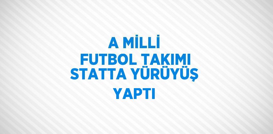 A MİLLİ FUTBOL TAKIMI STATTA YÜRÜYÜŞ YAPTI