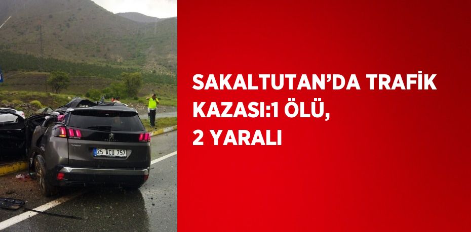 SAKALTUTAN’DA TRAFİK KAZASI:1 ÖLÜ, 2 YARALI